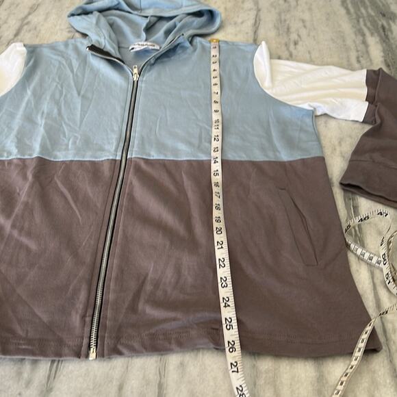 Feel good store Color Block Hoodie Jacket Size XL Front Zipper - Picture 7 of 8